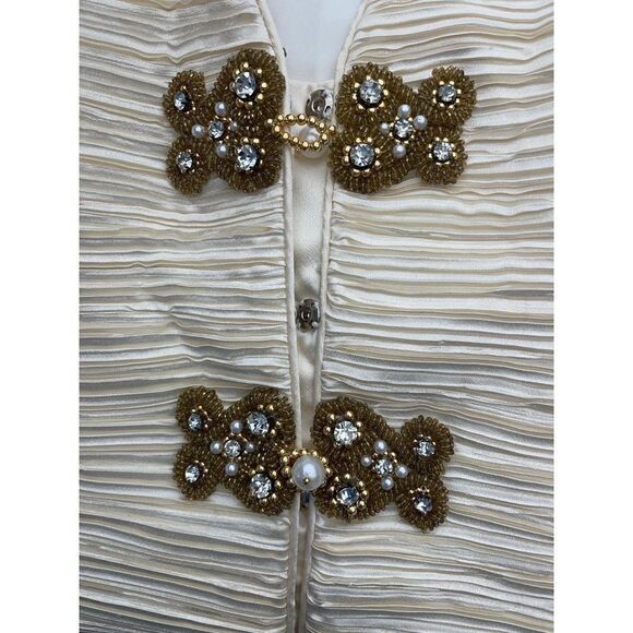 Formal Threads Faux Pearls / Beaded Jacket Size 12 - Picture 9 of 11